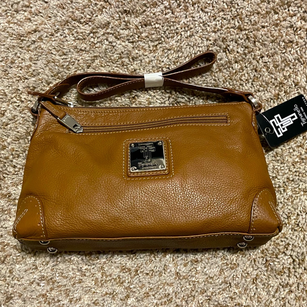 Tignanello Brown Leather Crossbody Purse